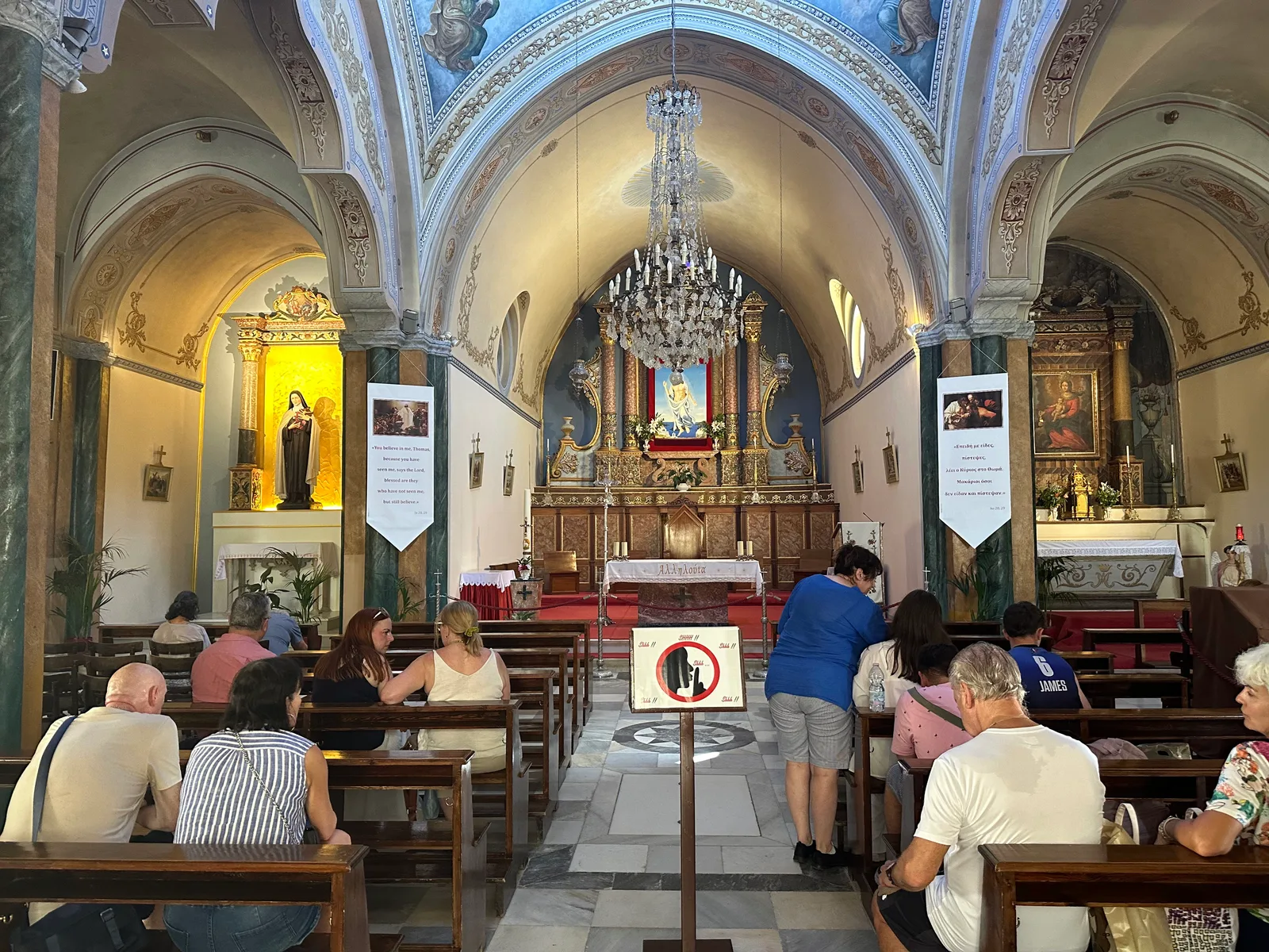 Atmosphere at Cathedral St. John the Baptist Santorini — travel photo