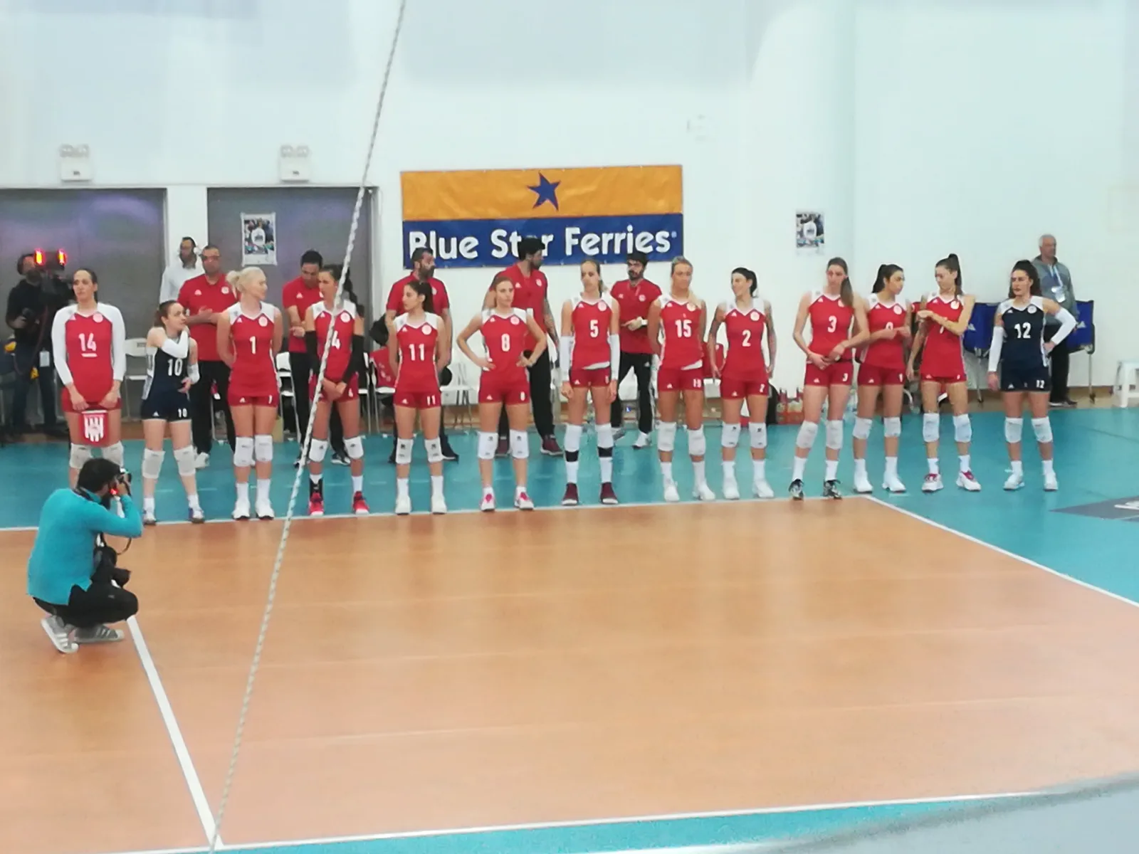 Main view at DAPPOS Indoor Volleyball Hall Santorini — travel photo