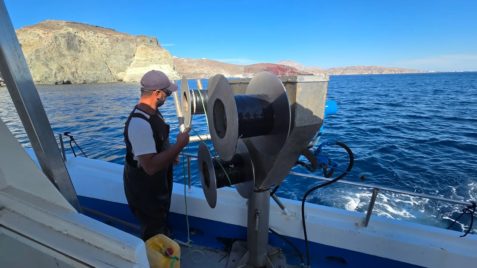 Atmosphere at Giorgaros fishing tours Santorini Santorini — travel photo
