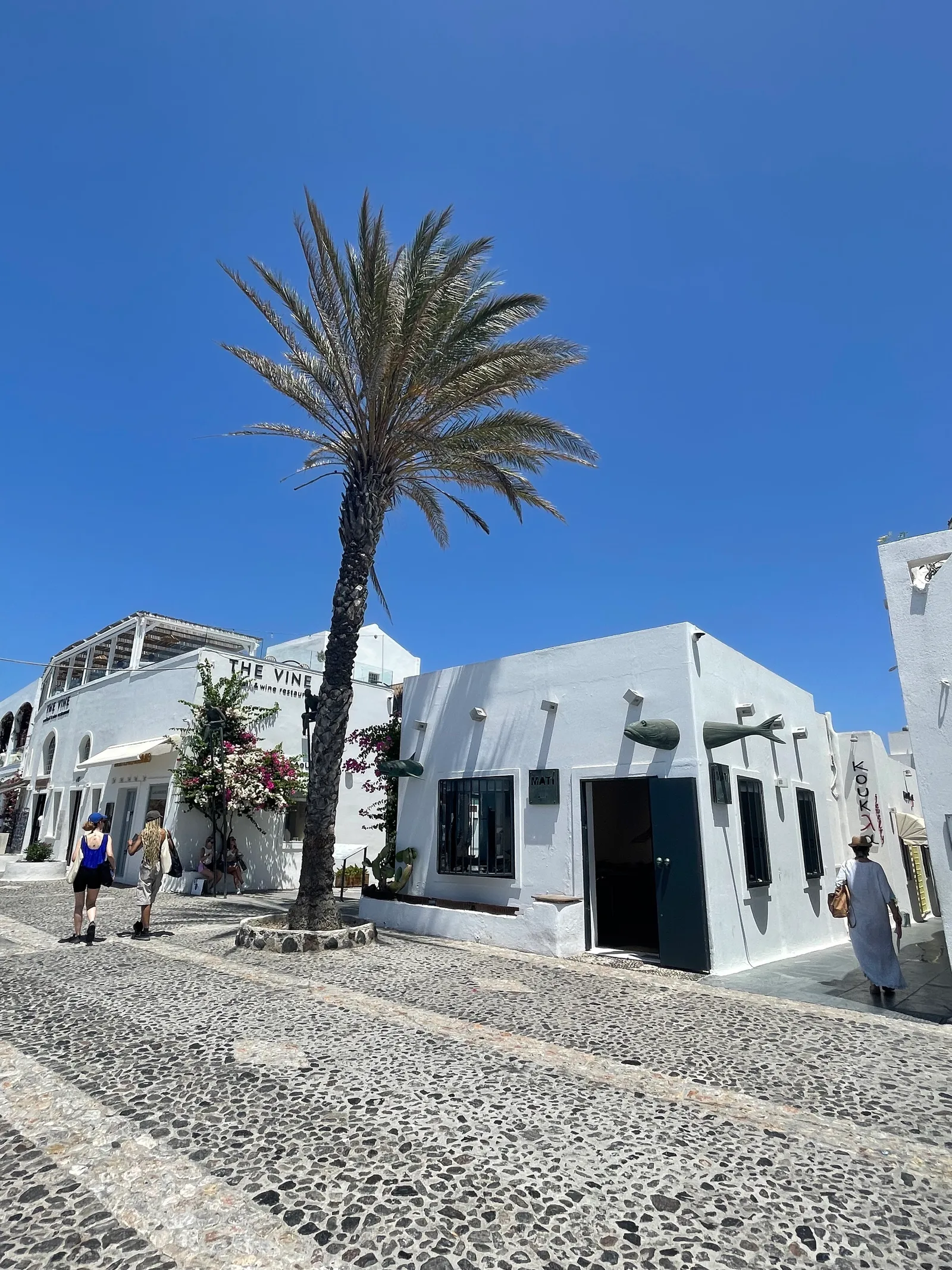 Interior at MATI Art Gallery Fira Santorini — travel photo