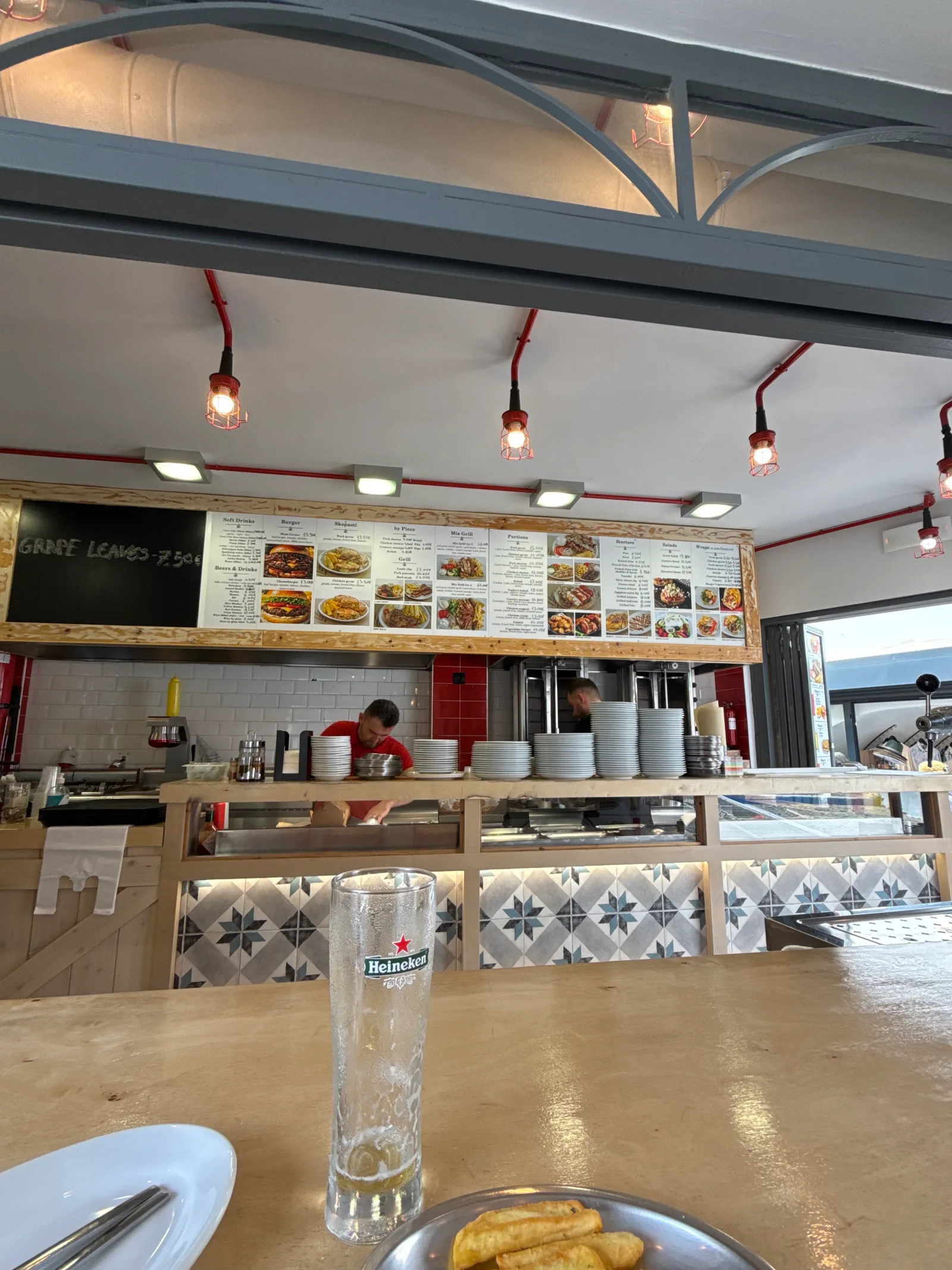 Details at Meat Corner Santorini — travel photo