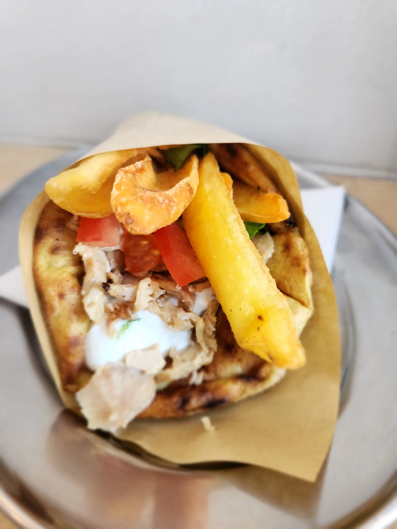 Atmosphere at Meat Corner Santorini — travel photo