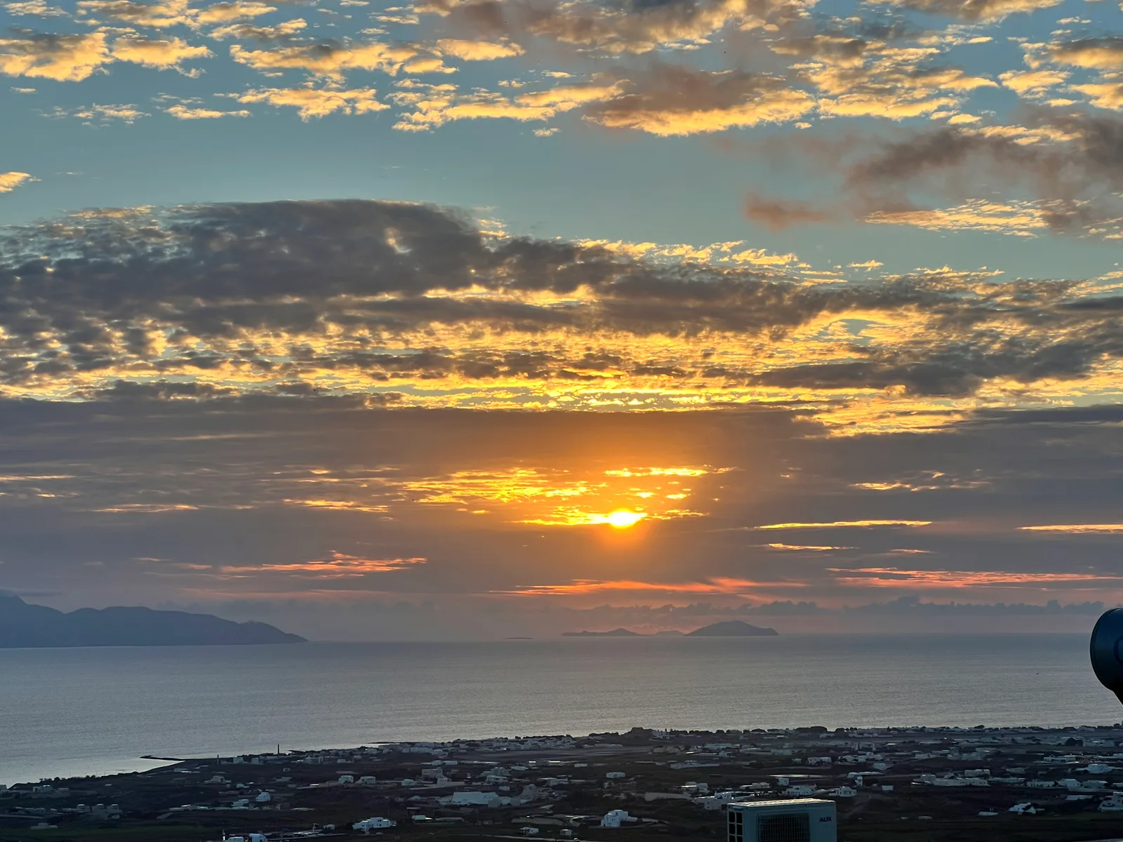 Main view at Sunrise viewpoint Santorini Santorini — travel photo