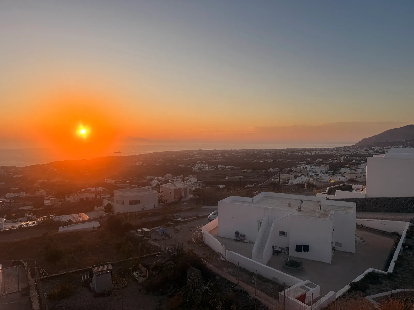 Atmosphere at Sunrise viewpoint Santorini Santorini — travel photo