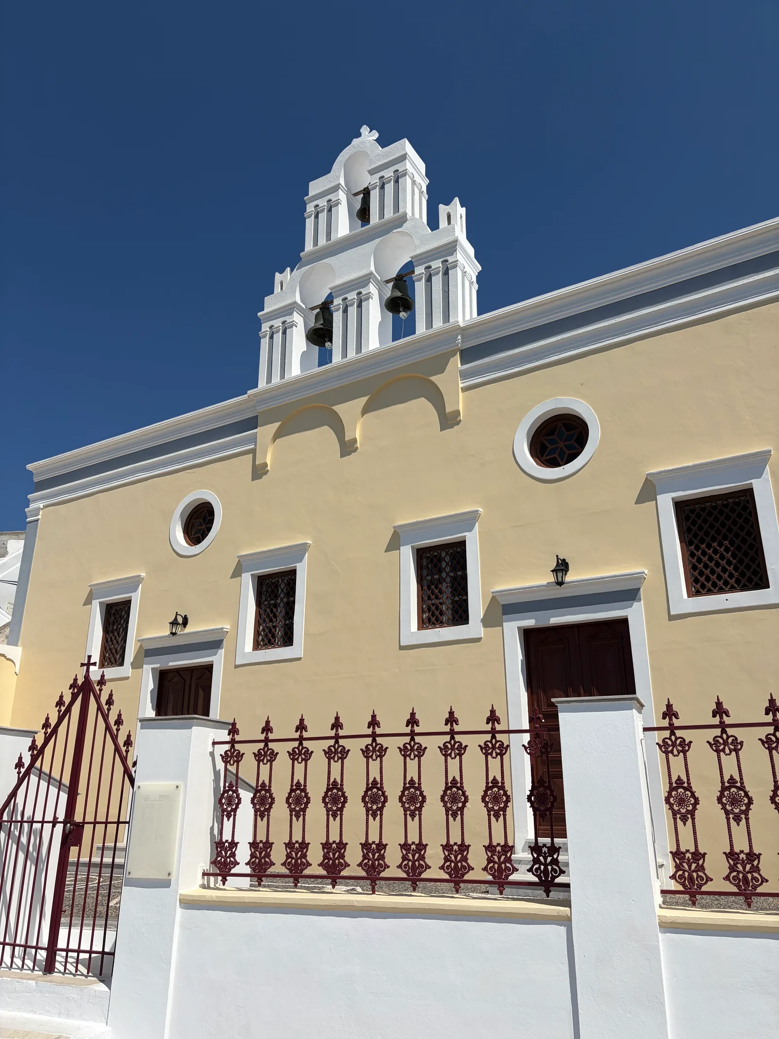 Main view at Three Bells of Fira Santorini — travel photo