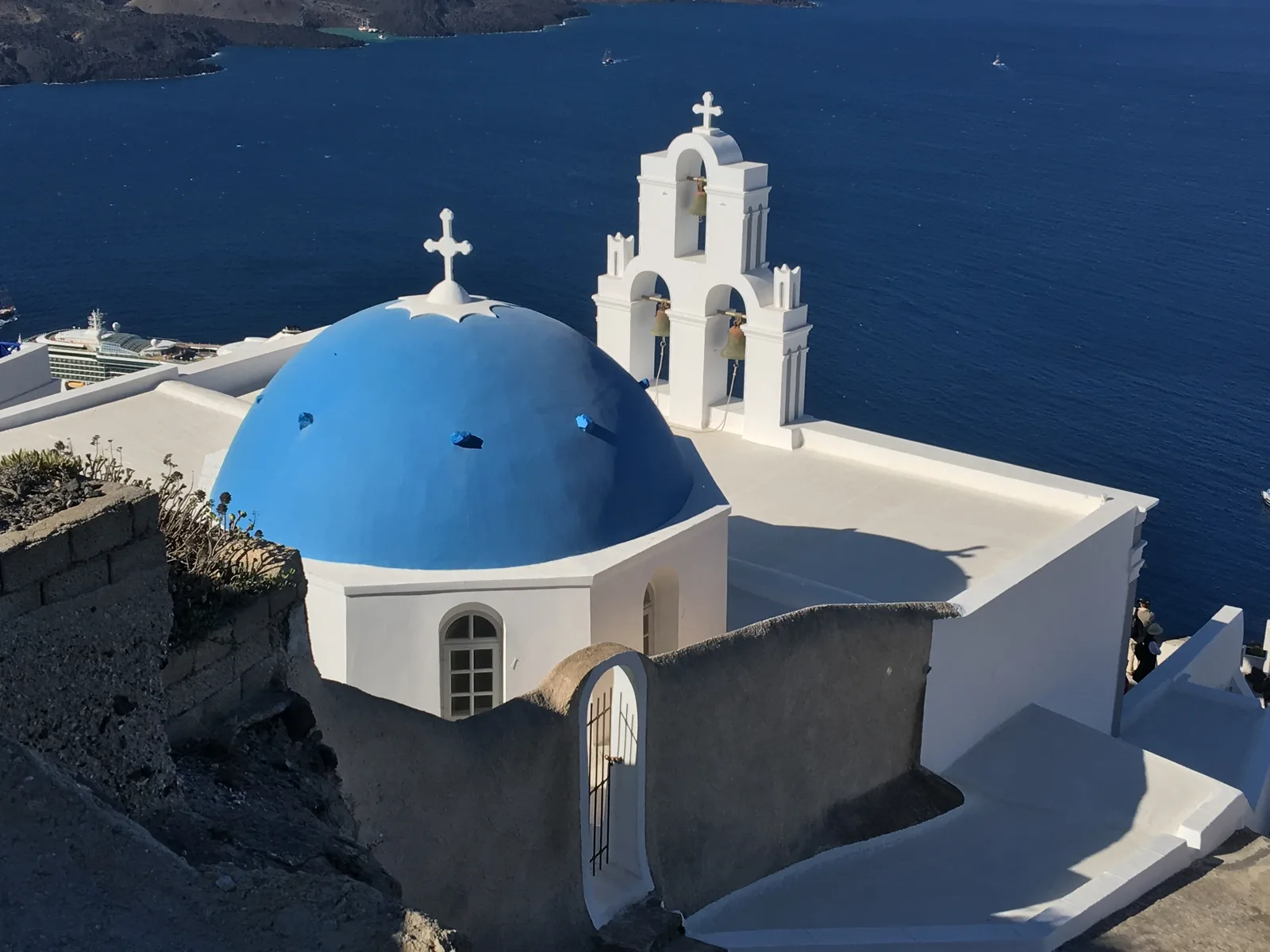 Interior at Three Bells of Fira Santorini — travel photo
