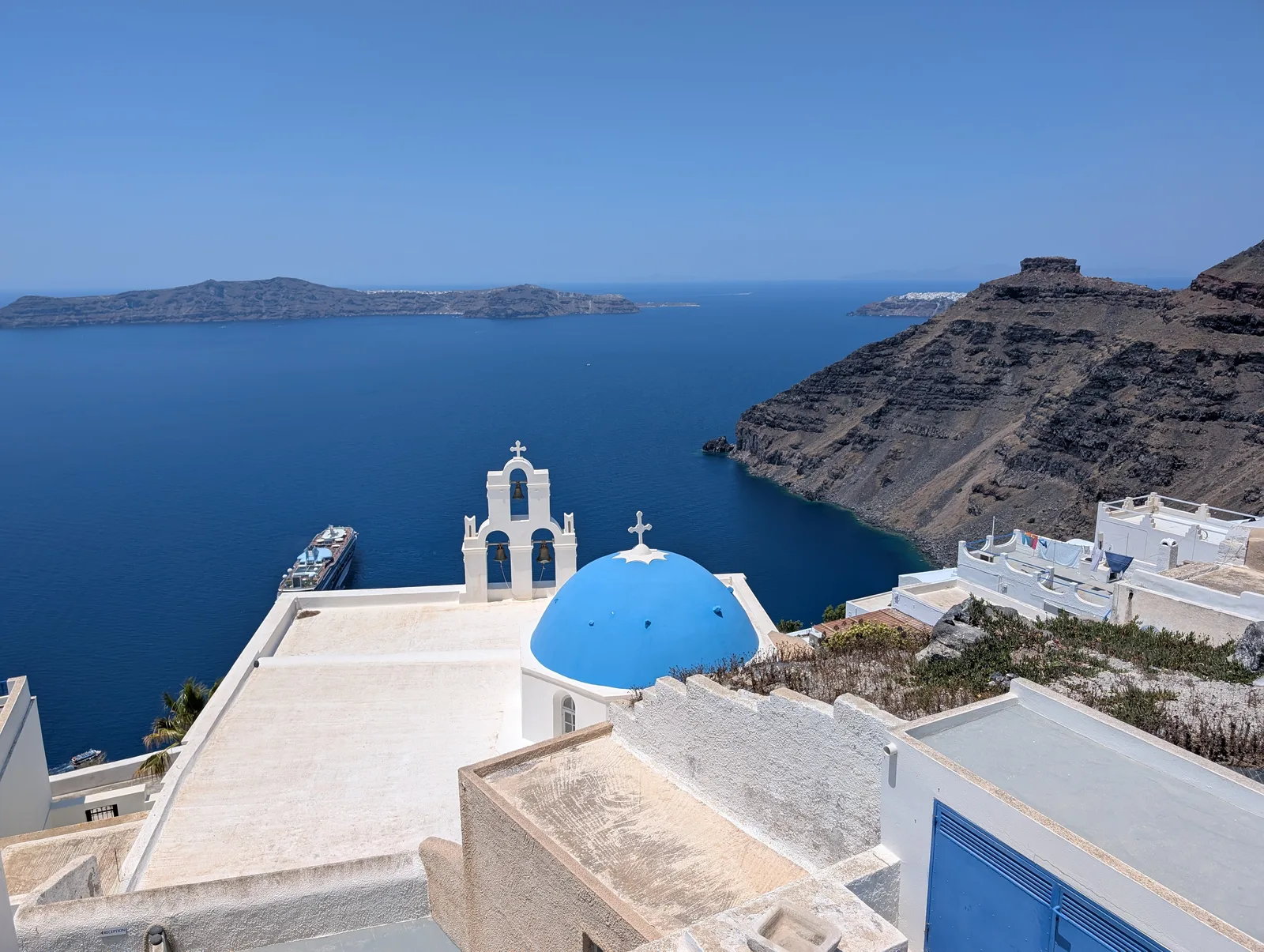 Interior at Three Bells of Fira Viewpoint Santorini — travel photo