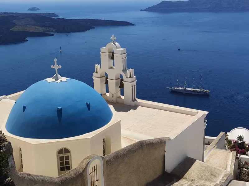 Three Bells of Fira Viewpoint