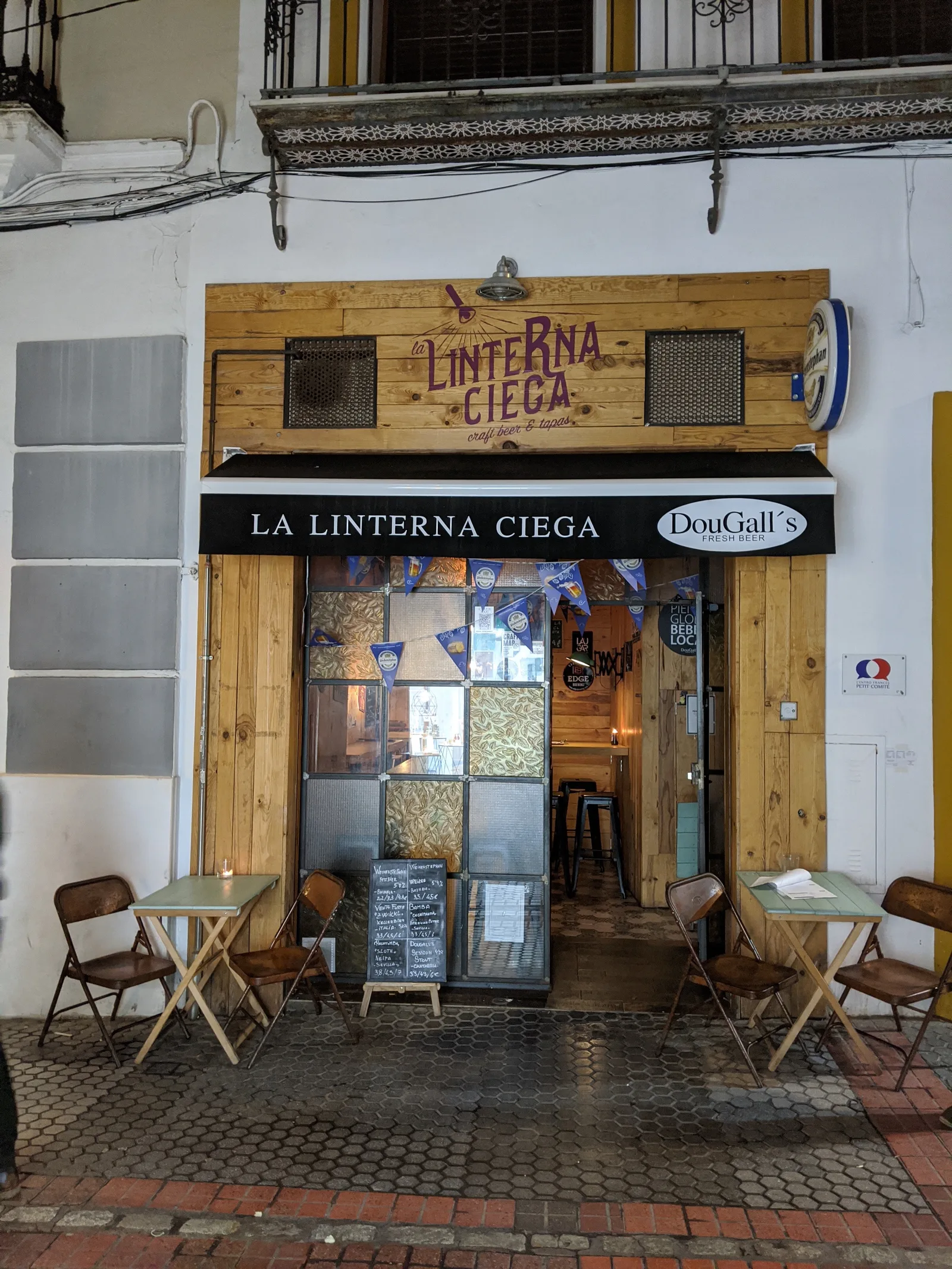 Atmosphere at Cervecería La Linterna Ciega Seville — travel photo