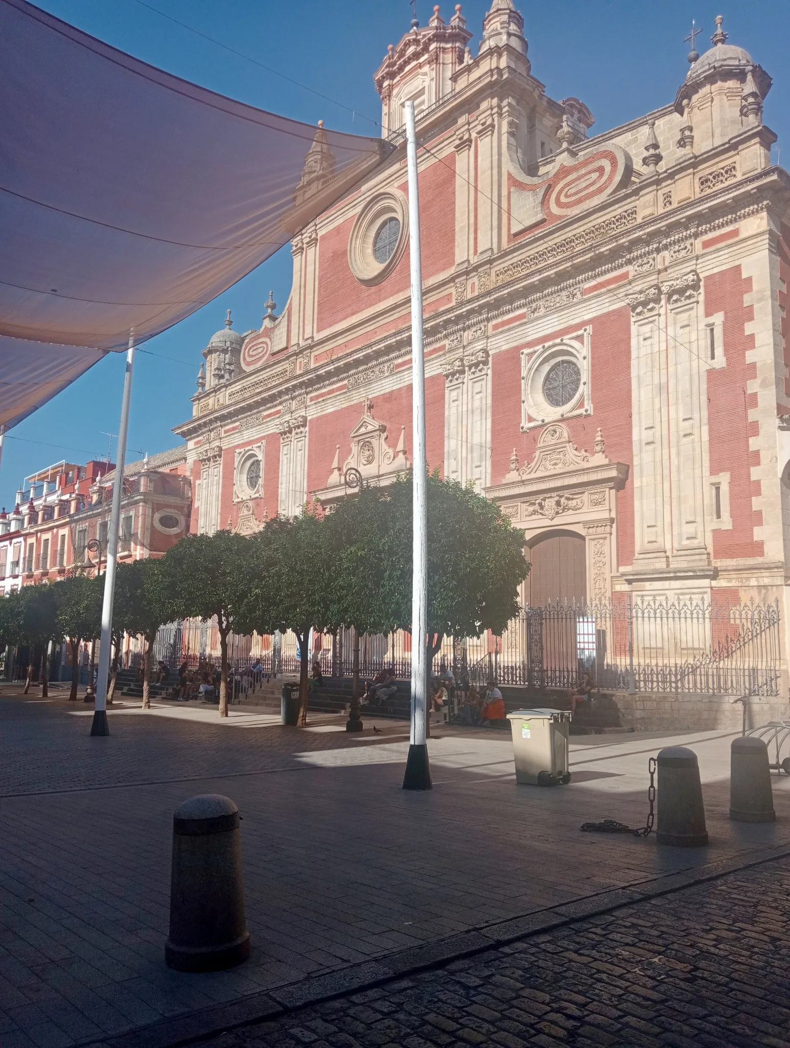 Main view at Iglesia Colegial del Divino Salvador Seville — travel photo