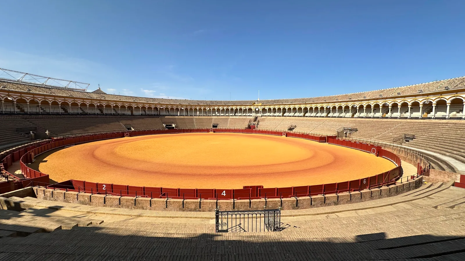 Interior at Plaza de Toros de la Real Maestranza de Caballería de Sevilla Seville — travel photo