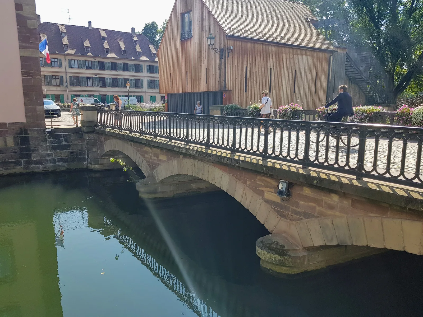 Details at Pont du Faisan Strasbourg — travel photo