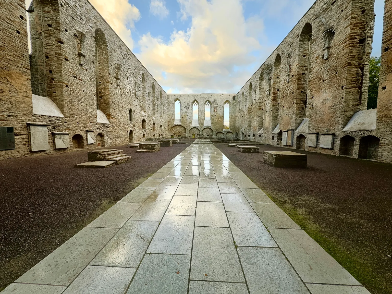 Interior at Birgitta Convent Ruins Tallinn — travel photo