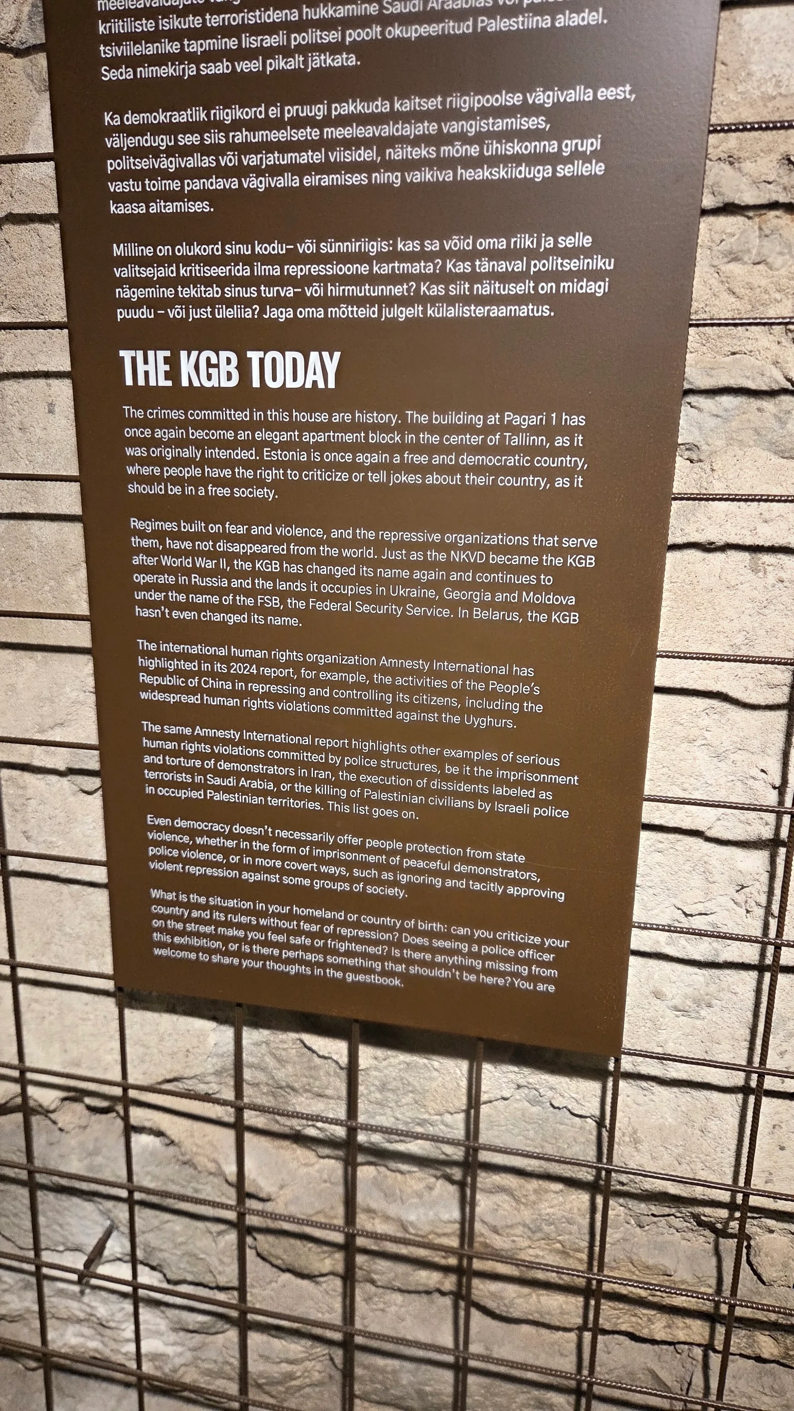 Atmosphere at KGB Prison Cells Tallinn — travel photo