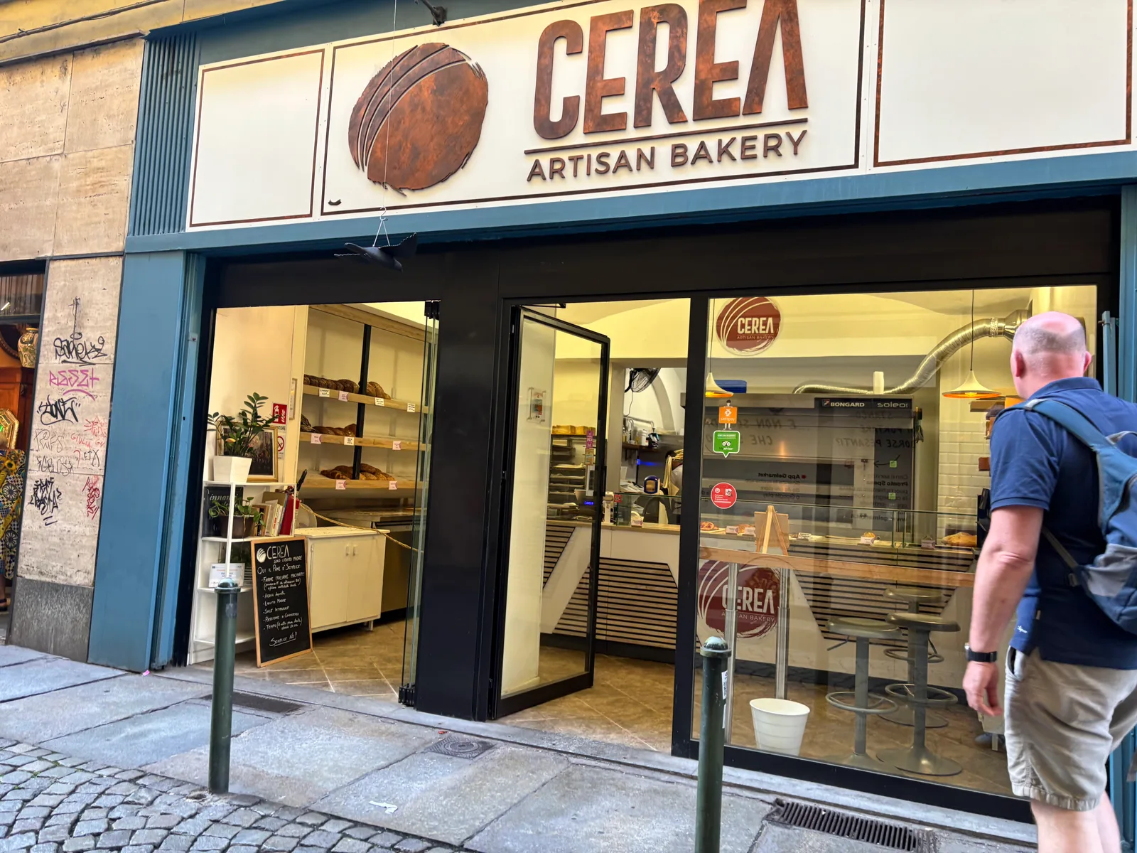 Interior at Cerea Artisan Bakery Turin — travel photo