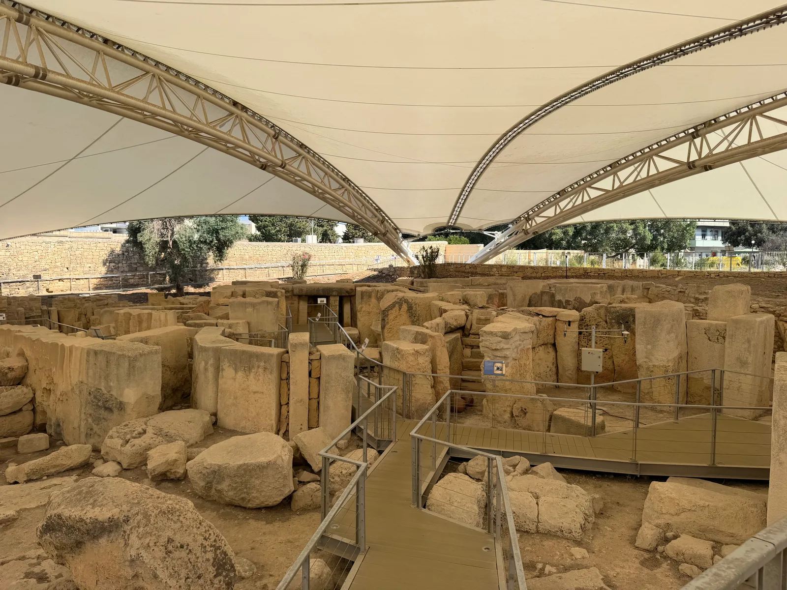 Interior at Ħal-Tarxien Prehistoric Complex Valletta — travel photo