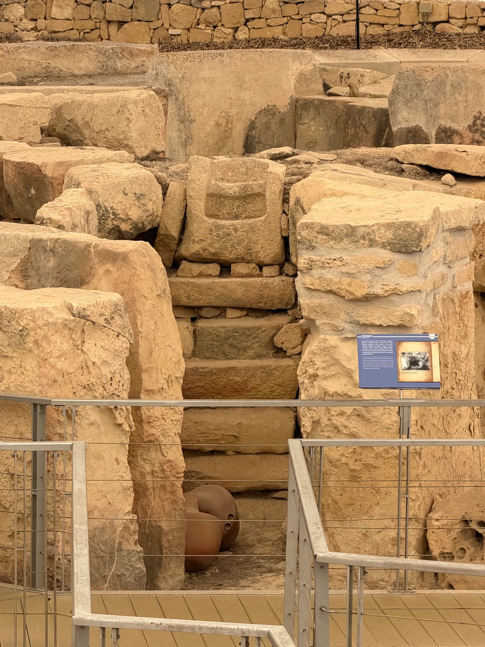 Details at Ħal-Tarxien Prehistoric Complex Valletta — travel photo