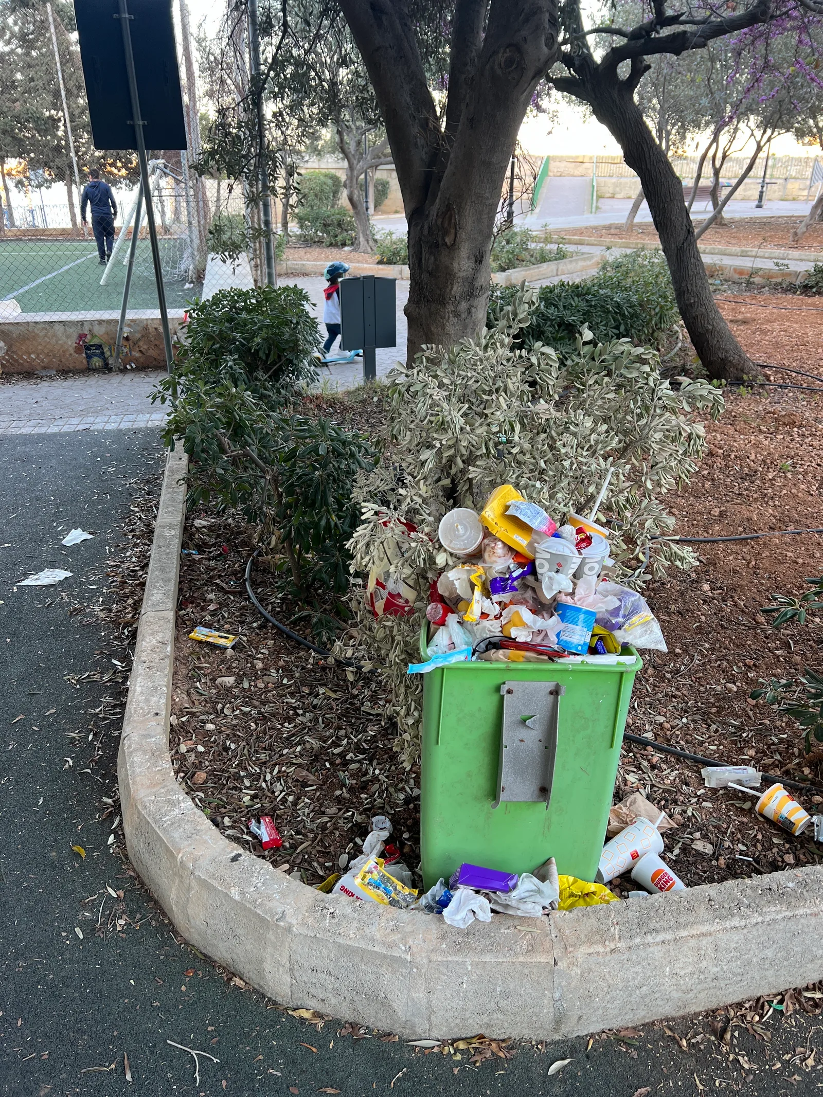 Atmosphere at King George V Recreational Grounds playground Valletta — travel photo