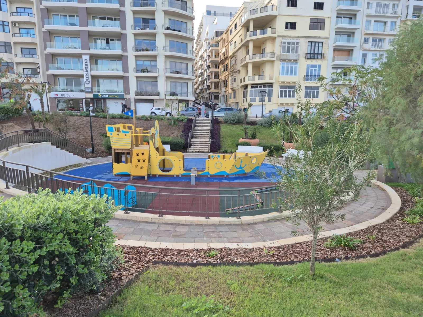 Main view at Playground for children Valletta — travel photo