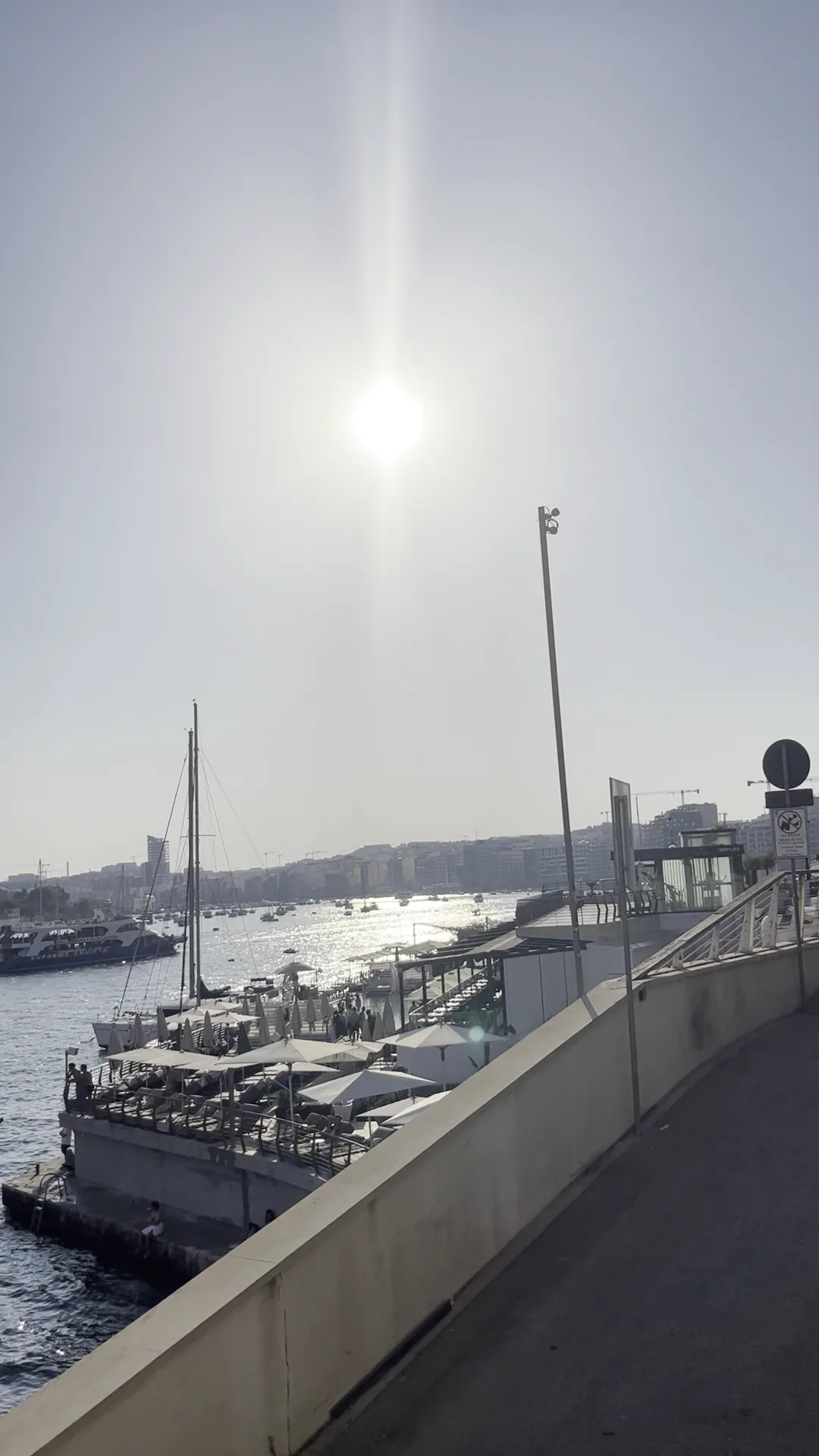 Main view at Tigné Pedestrian Bridge Valletta — travel photo