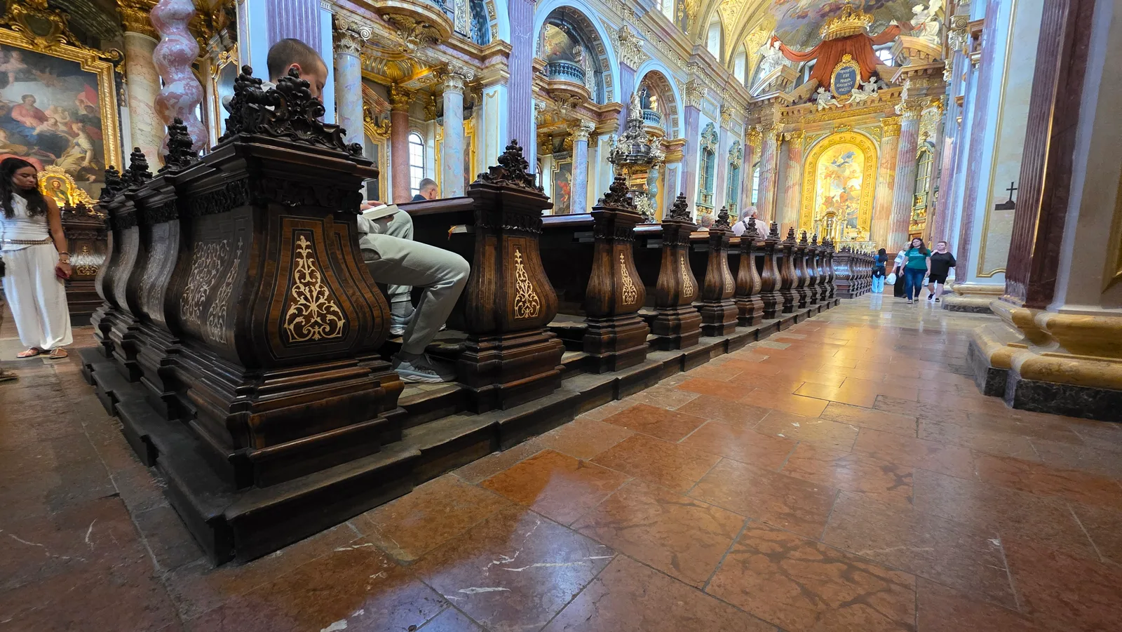 Main view at Jesuit Church (University church) Vienna — travel photo