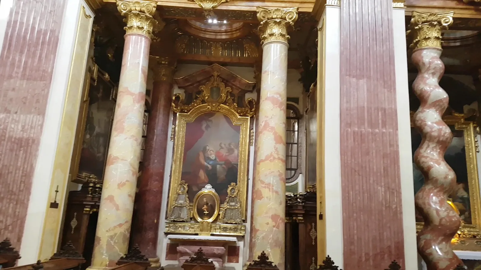 Interior at Jesuit Church (University church) Vienna — travel photo