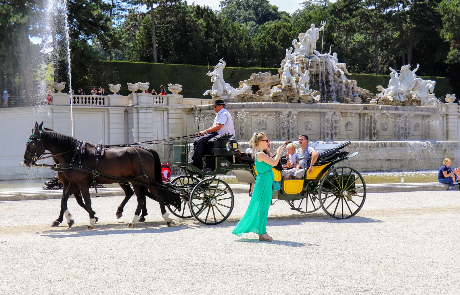 Details at Neptune Fountain Vienna — travel photo