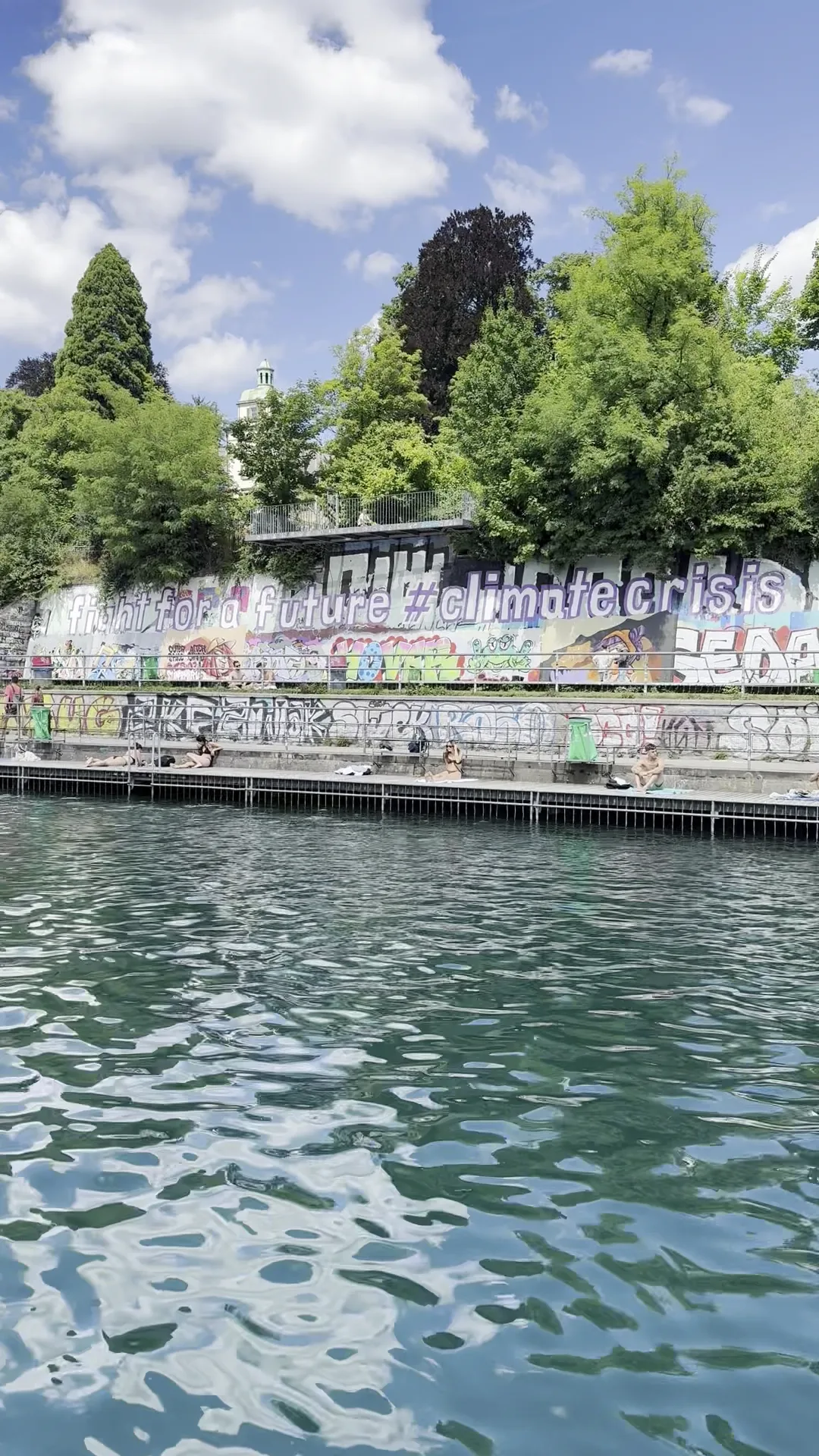 Main view at Flussbad Oberer Letten Zurich — travel photo