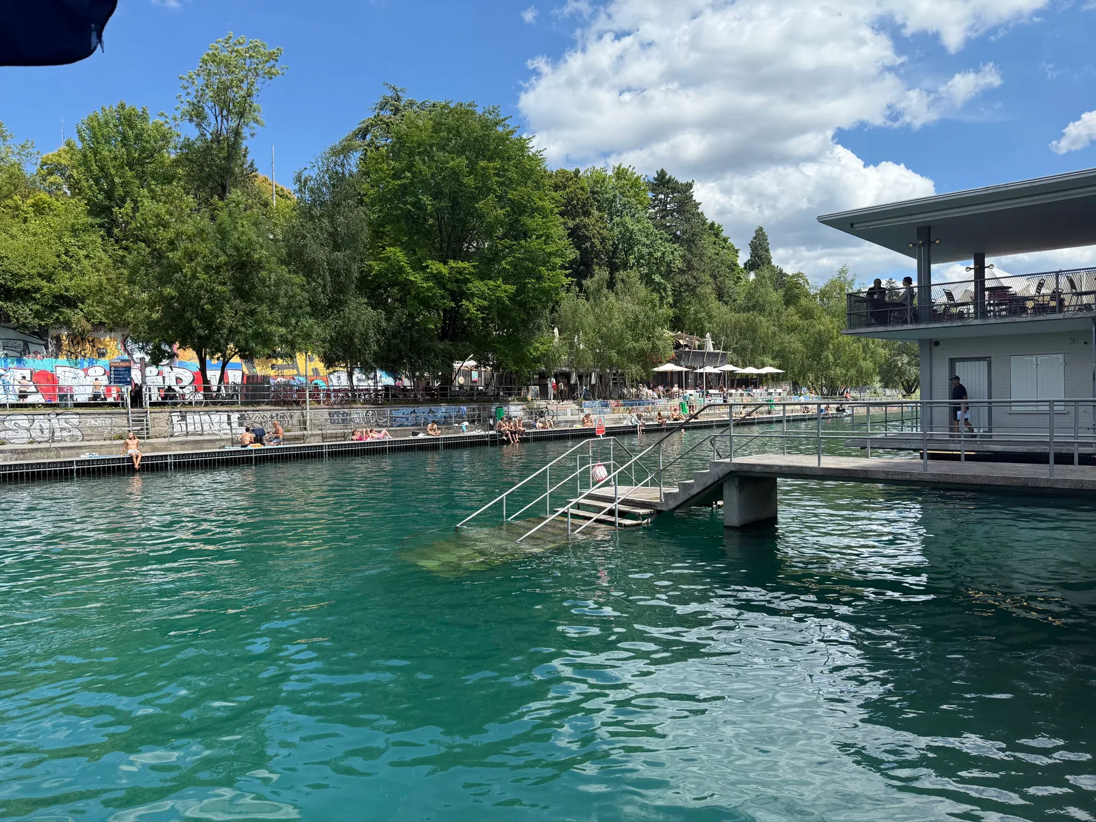 Details at Flussbad Oberer Letten Zurich — travel photo