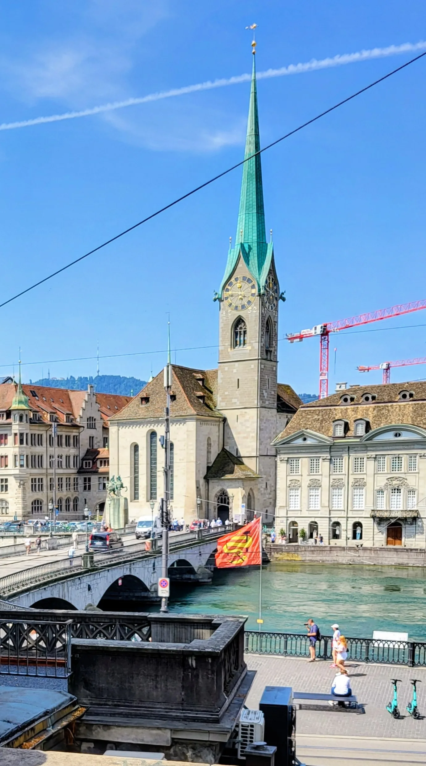 Atmosphere at Münsterbrücke Zurich — travel photo