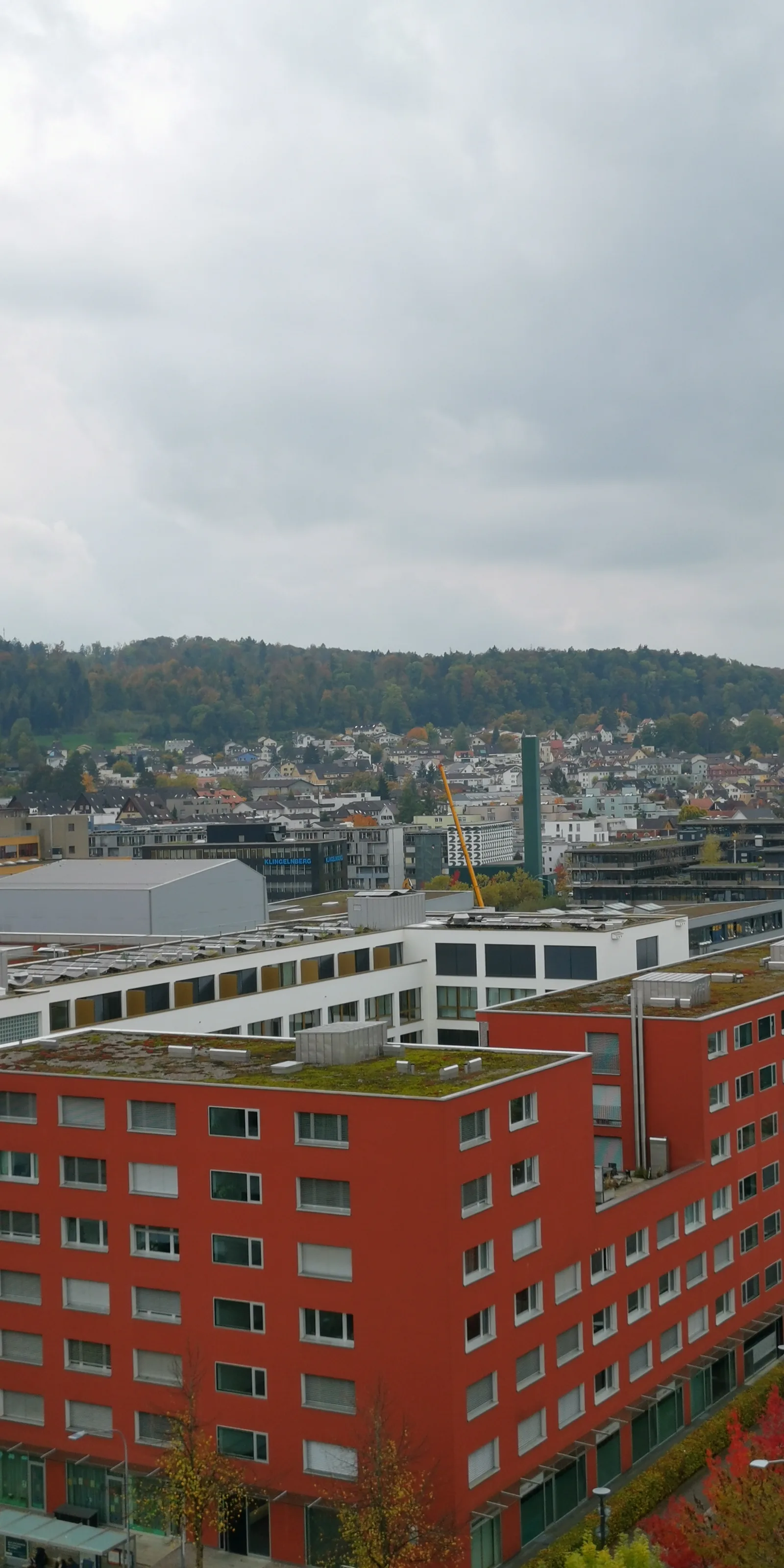 Main view at Oerliker Park Turm aka "Blauer Turm" Zurich — travel photo