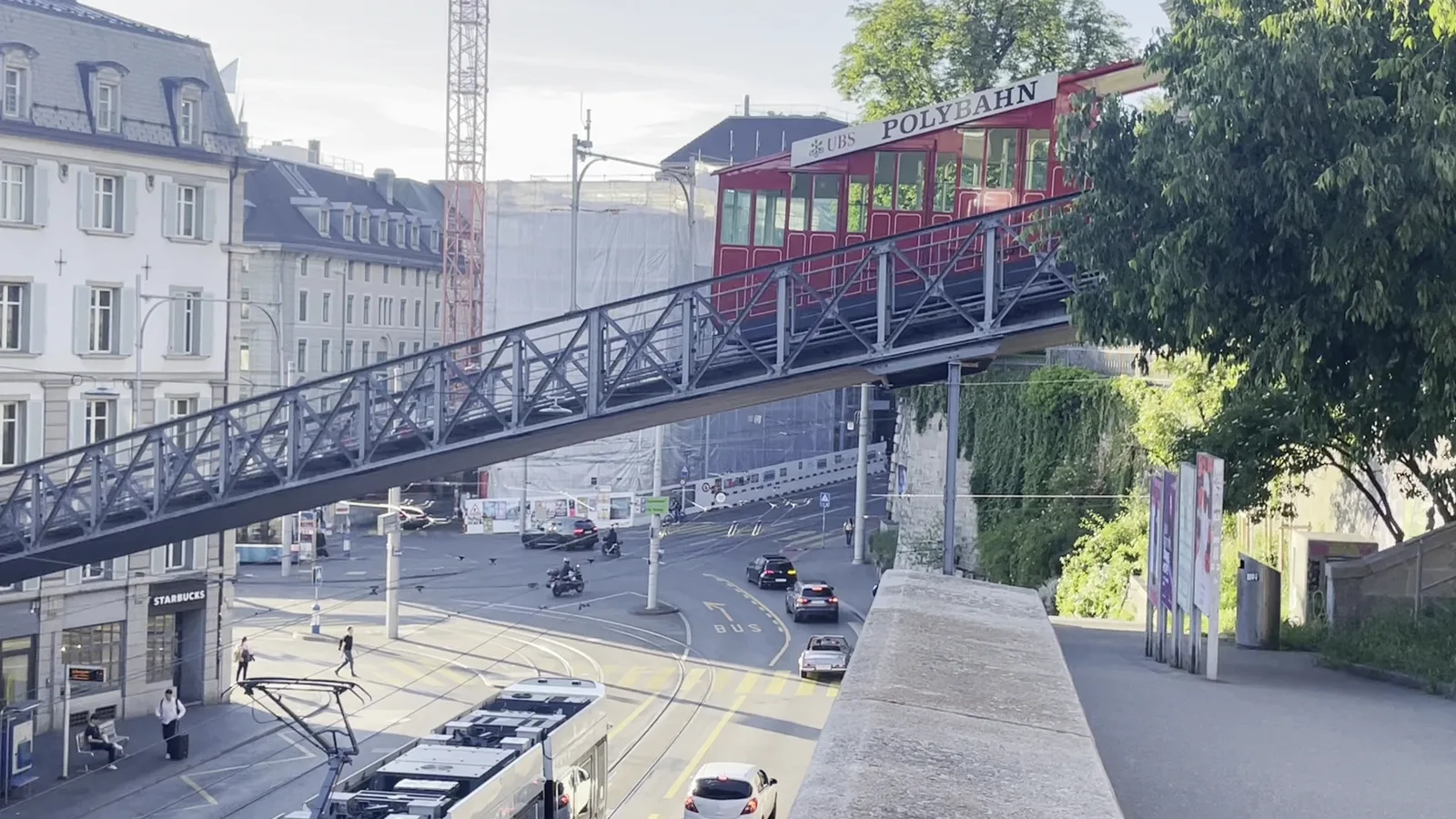 Atmosphere at UBS Polybahn Zurich — travel photo